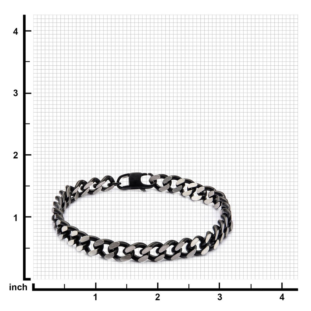 Black IP Diamond Cut Chain Bracelet