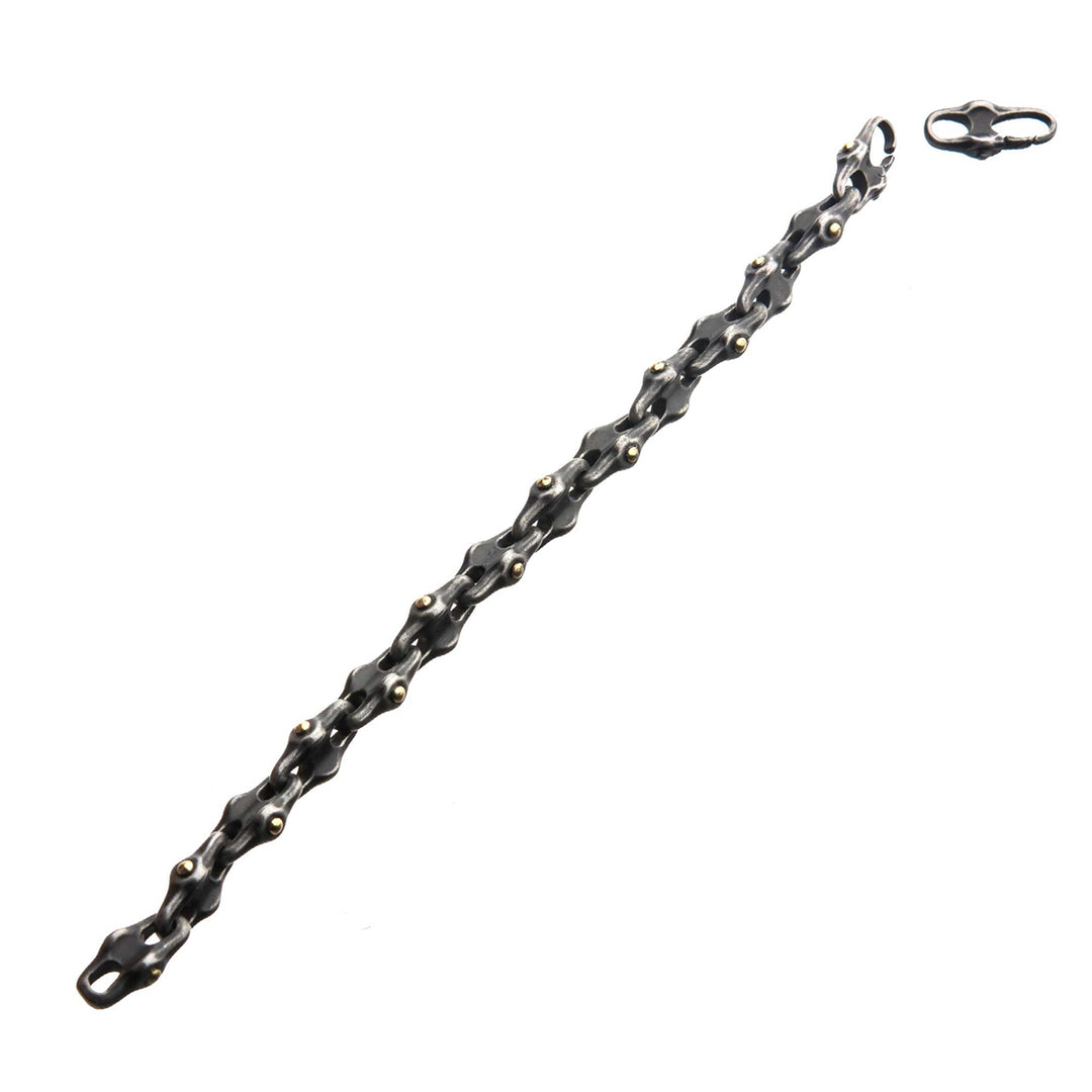 Stainless Steel Antique Distressed Mariner Chain Bracelet