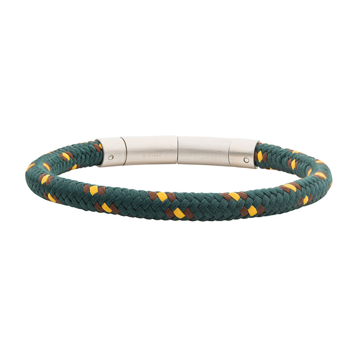 6mm Green, Brown & Yellow Nylon Cord Bracelet