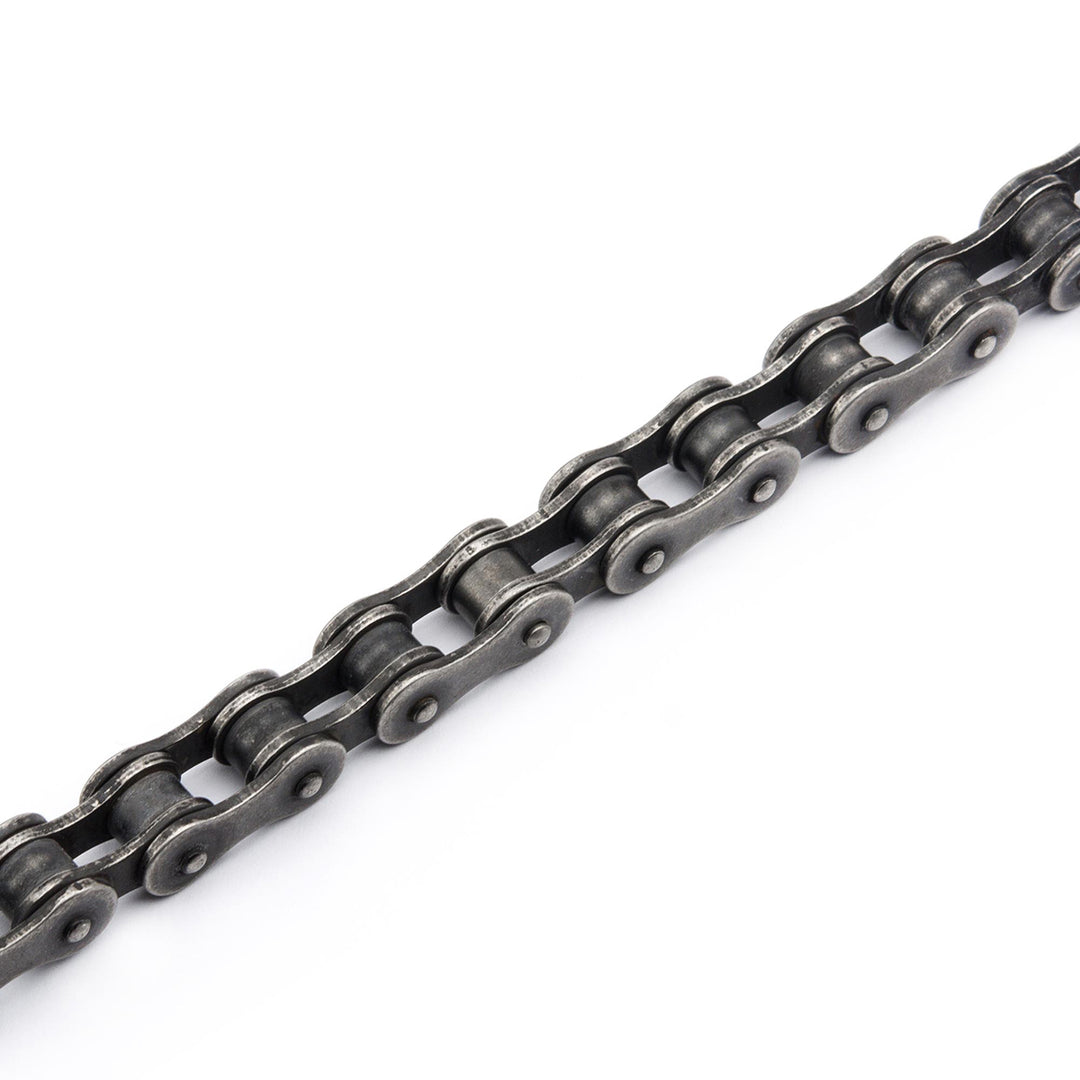 Antiqued Finish Stainless Steel Motor Chain Bracelet