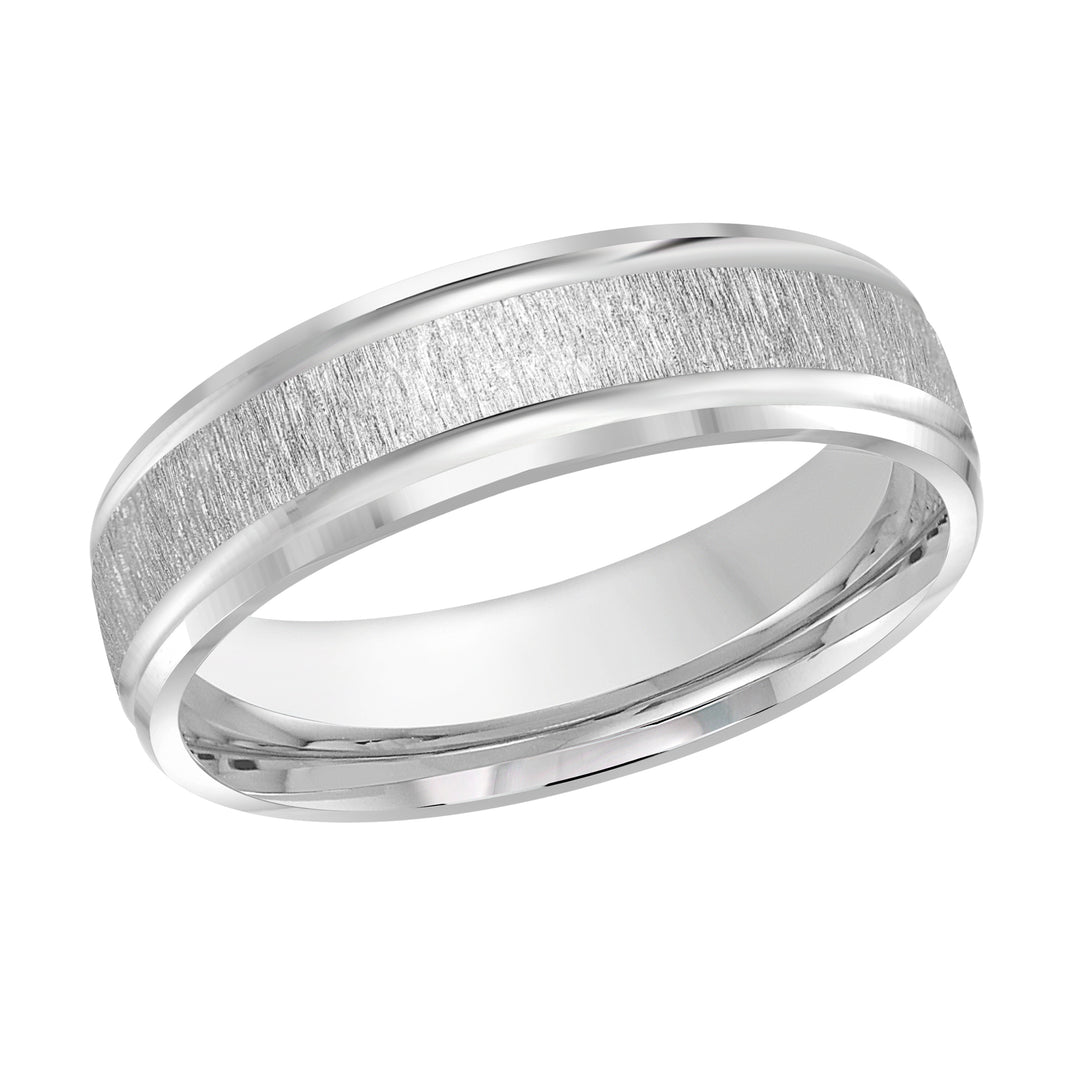 M3 411 6W 06   A White Wedding Band available in 10K  14K  8K Gold and Platinum