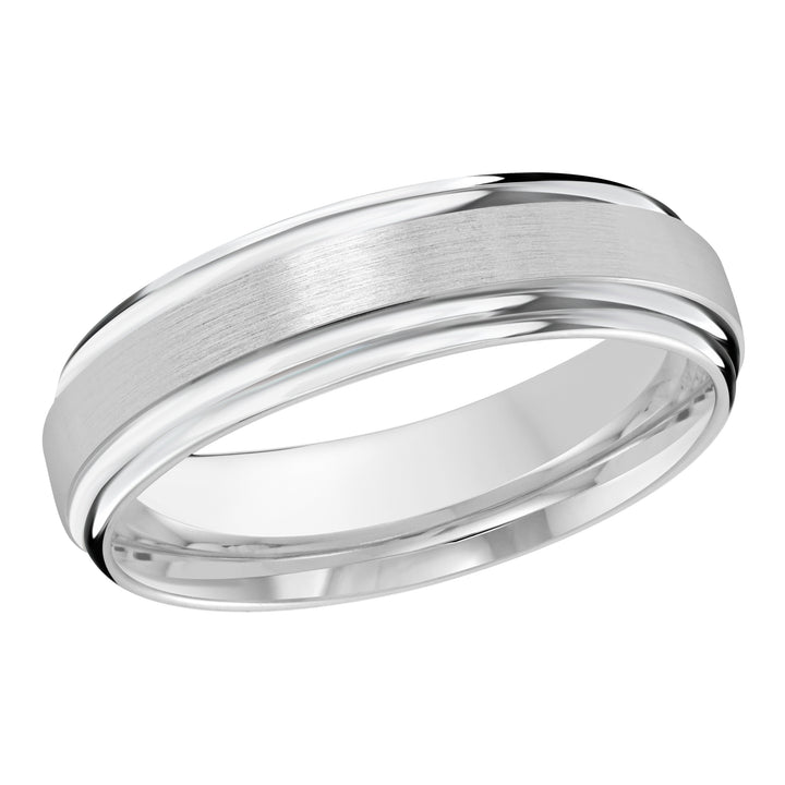 M3 058 6W 01   A White Wedding Band available in 10K  14K  8K Gold and Platinum