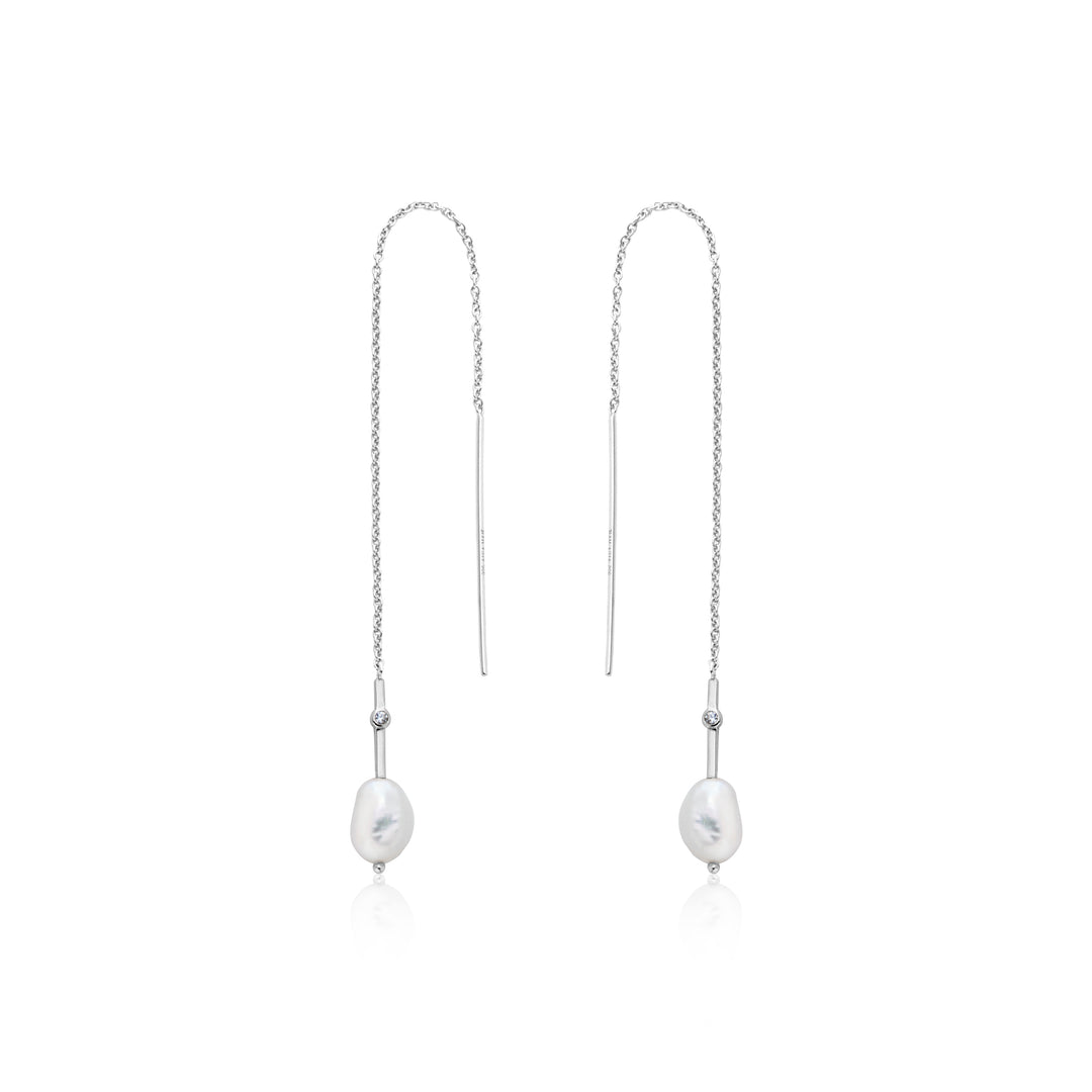 PEARL THREADER EARRINGS