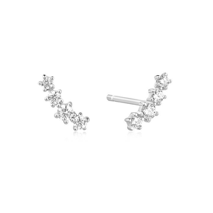 Silver Sparkle Climber Studs