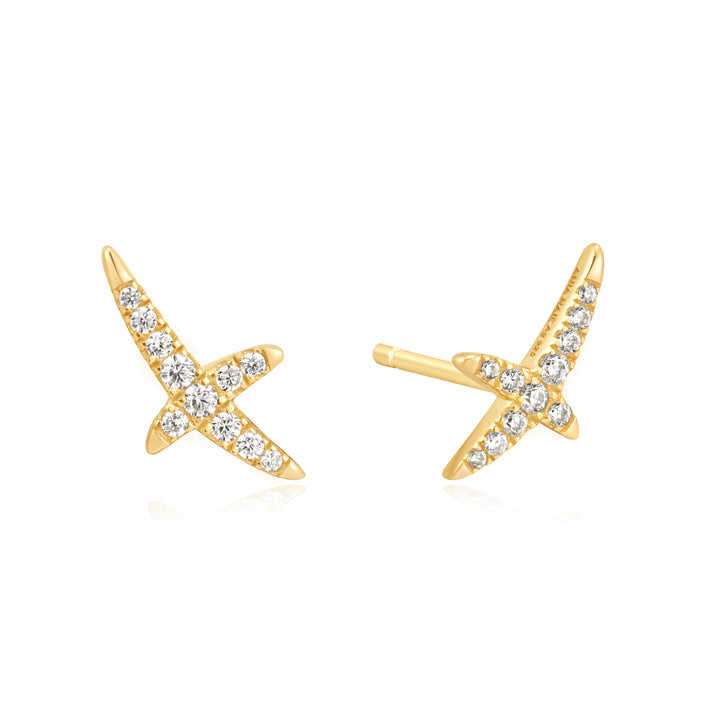 Gold Kiss Pavé Studs