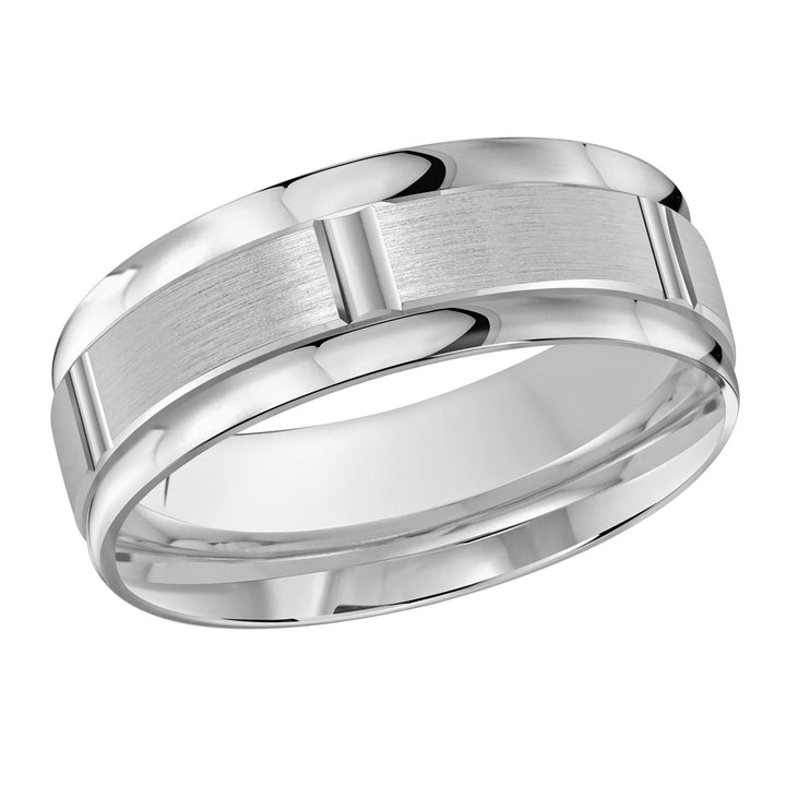 M3 636 8W 01   A White Wedding Band available in 10K  14K  8K Gold and Platinum