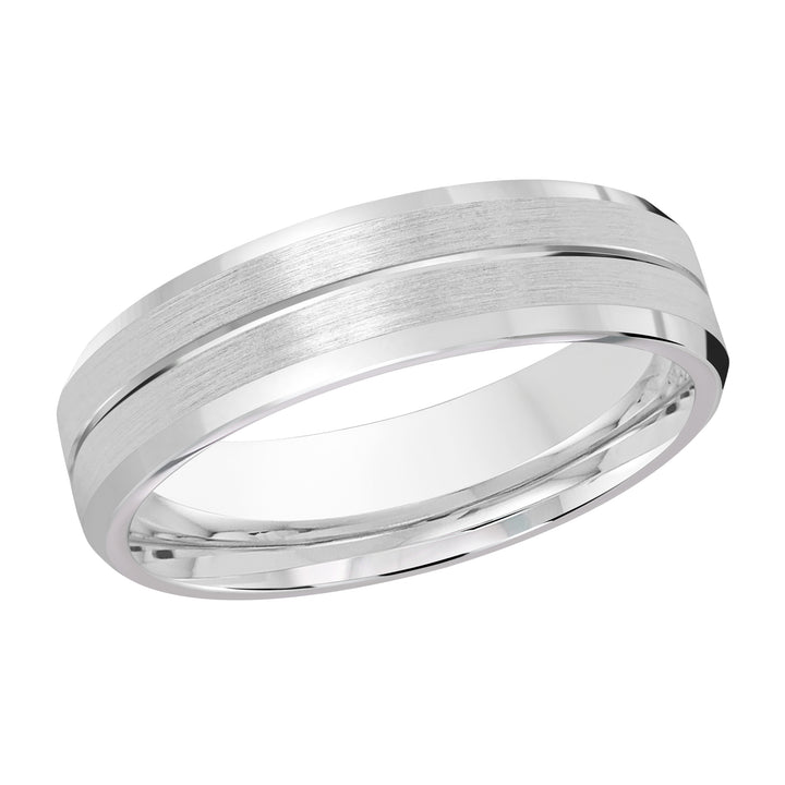 M3 697 6W 01   A White Wedding Band available in 10K  14K  8K Gold and Platinum