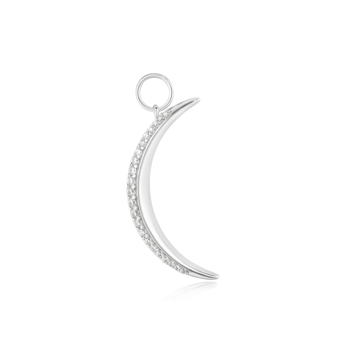 Silver Moon Pavé Earring Charm