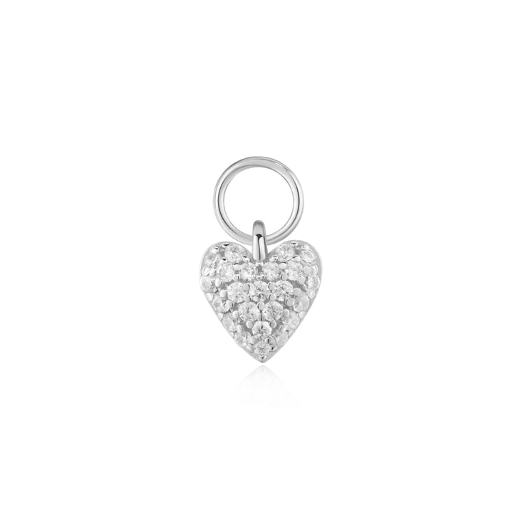 Silver Heart Pavé  Earring Charm