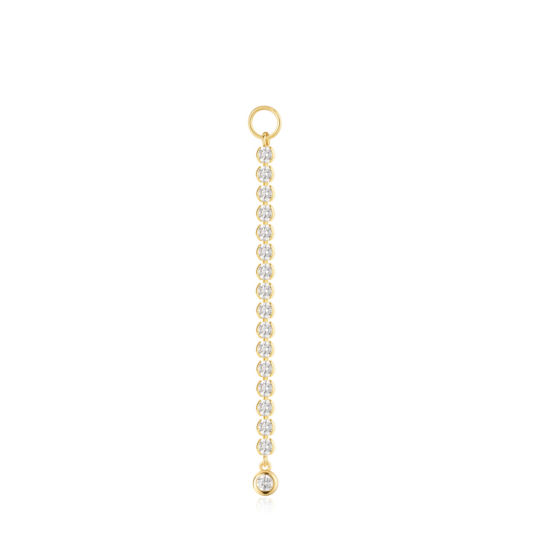 Gold Row Bezel Earring Charm