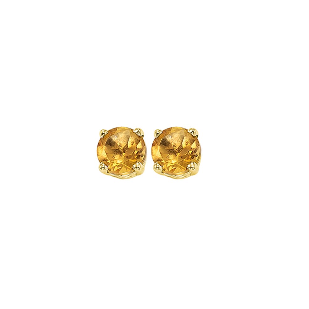 14Kt Yellow Gold Citrine 1Ctw Earring