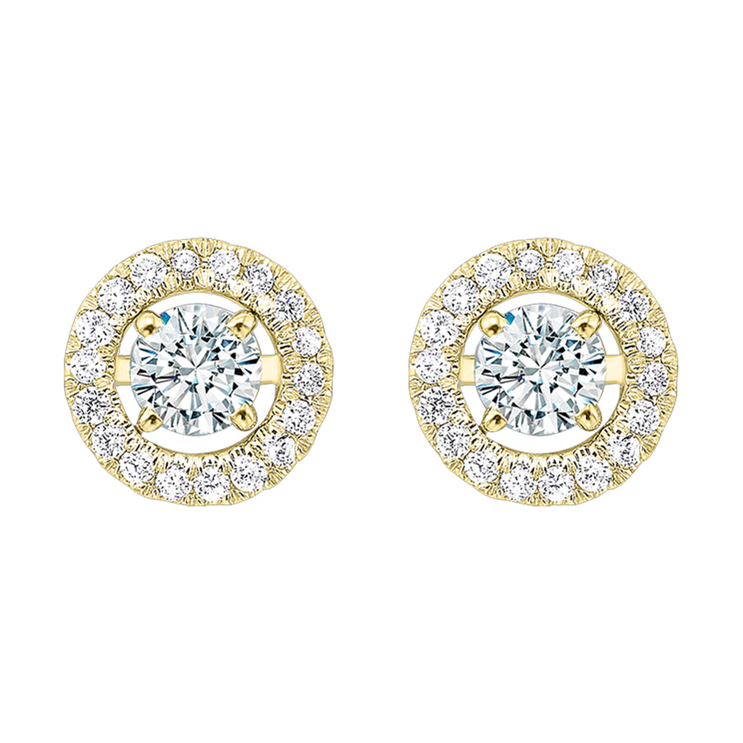 14Kt Yellow Gold Diamond 1/5Ctw Earring