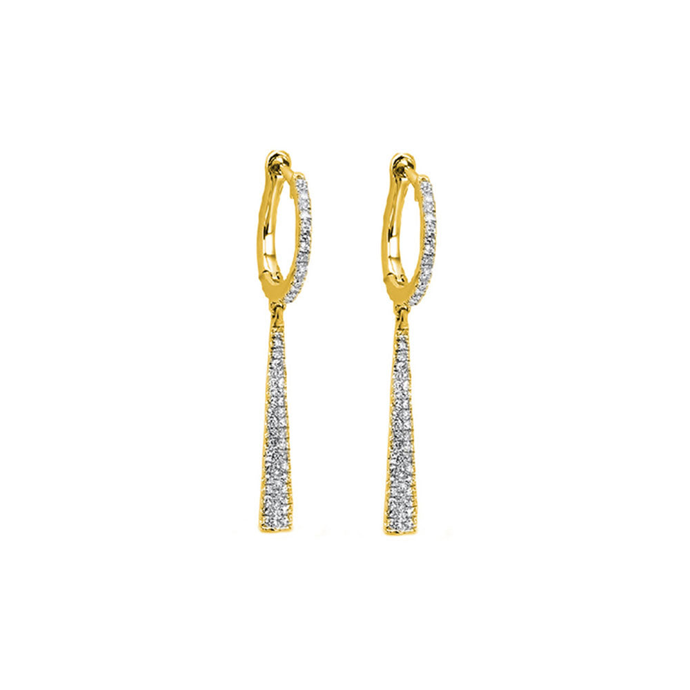 14Kt Yellow Gold Diamond 1/3Ctw Earring