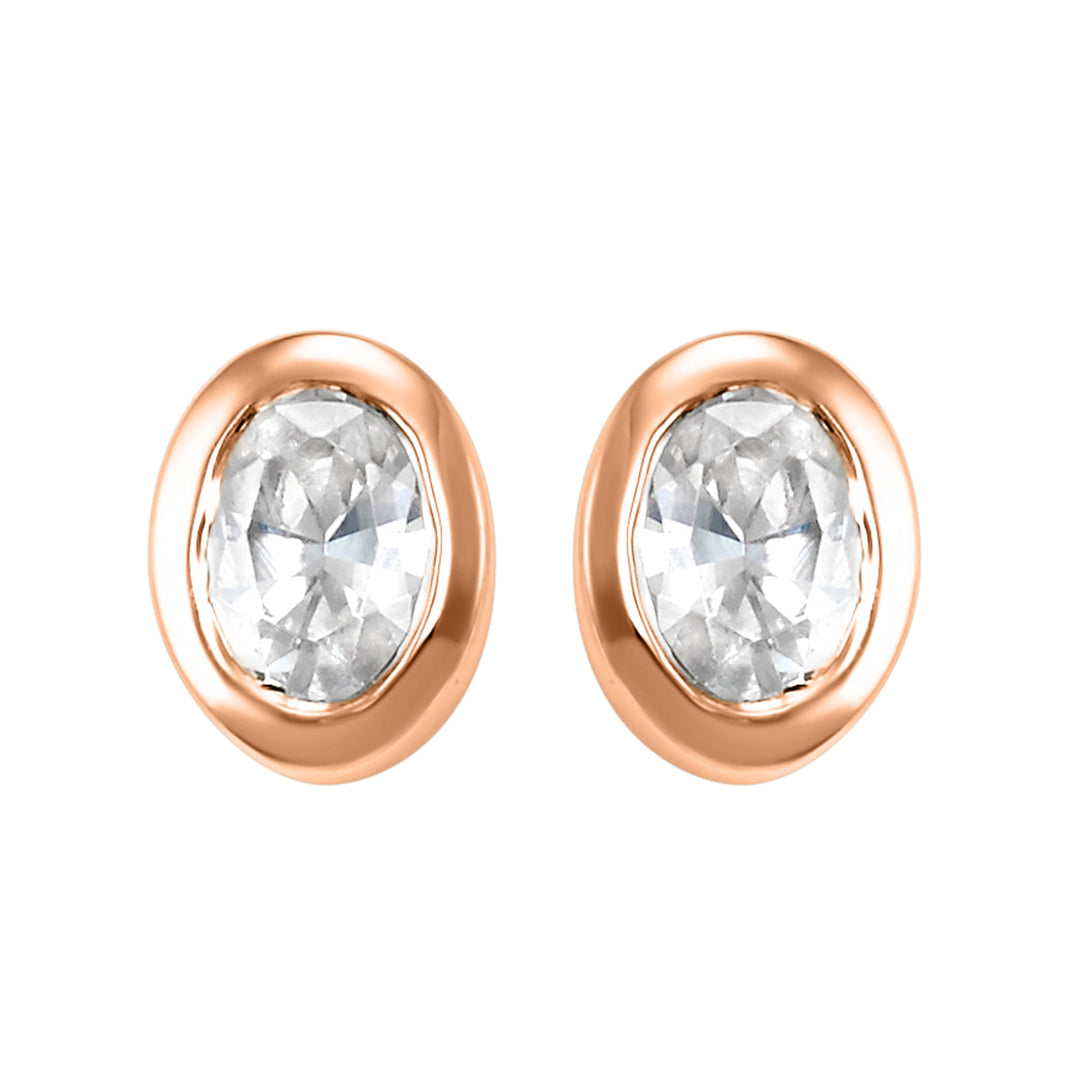 14Kt Rose Gold Diamond 1/6Ctw Earring