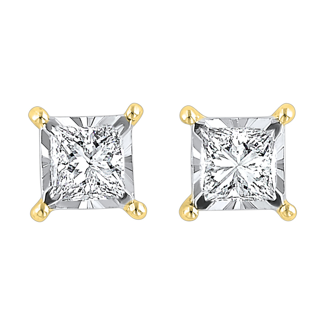 14Kt Yellow Gold Diamond 1/8Ctw Earring