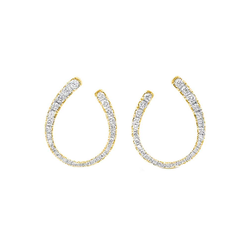 14Kt Yellow Gold Diamond 1Ctw Earring