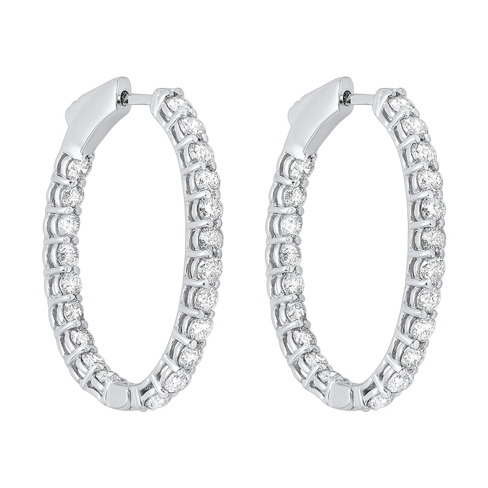 14Kt White Gold Diamond 3Ctw Earring