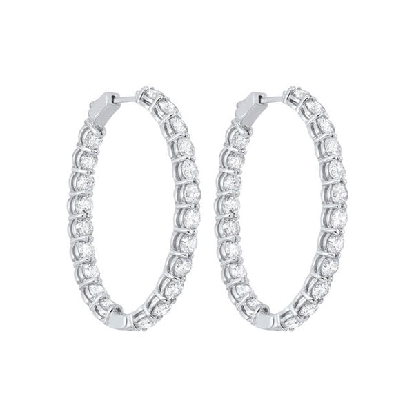 14Kt White Gold Diamond 10Ctw Earring