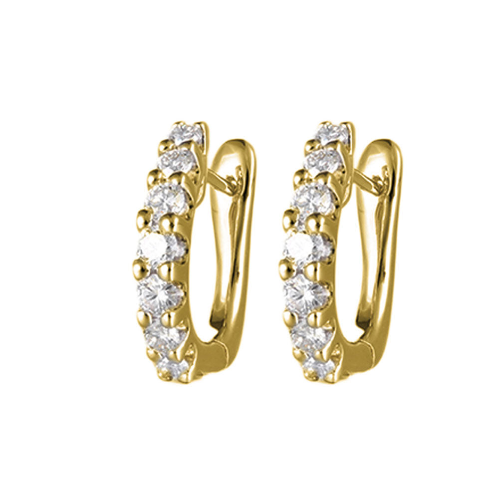 14Kt Yellow Gold Diamond 3/4Ctw Earring