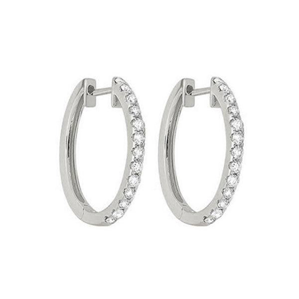 14Kt White Gold Diamond 1/2Ctw Earring