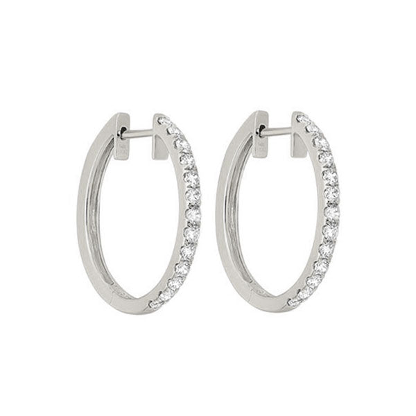 14Kt White Gold Diamond 1Ctw Earring