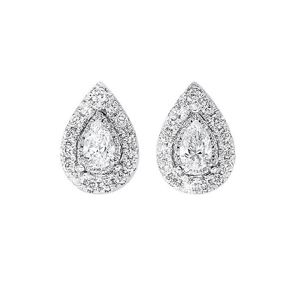 14Kt White Gold Diamond 1/2Ctw Earring