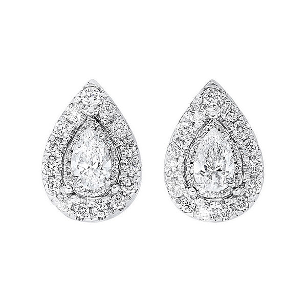 14Kt White Gold Diamond 1Ctw Earring