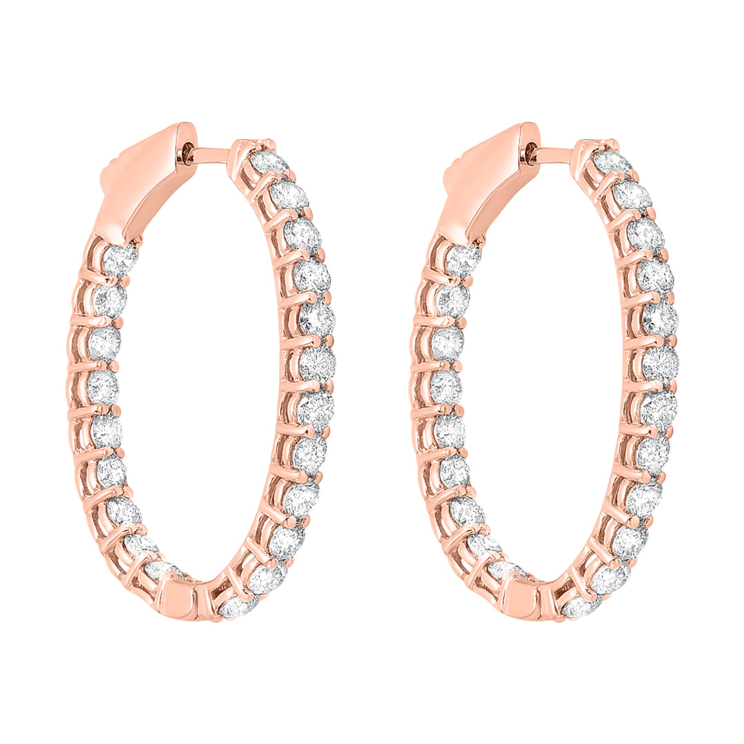 14Kt Rose Gold Diamond 3Ctw Earring