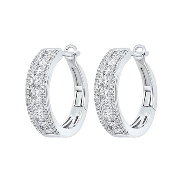 14Kt White Gold Diamond 1Ctw Earring