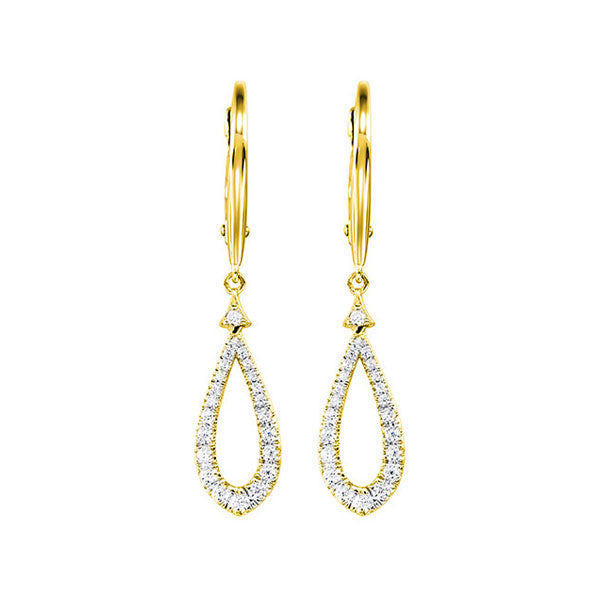 14Kt Yellow Gold Diamond 1/3Ctw Earring