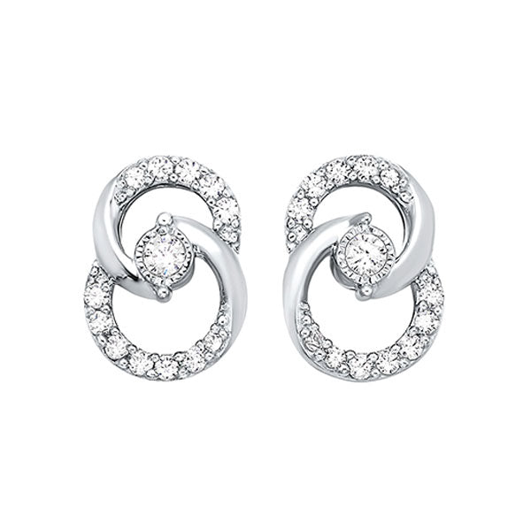 10Kt White Gold Diamond 1/4Ctw Earring