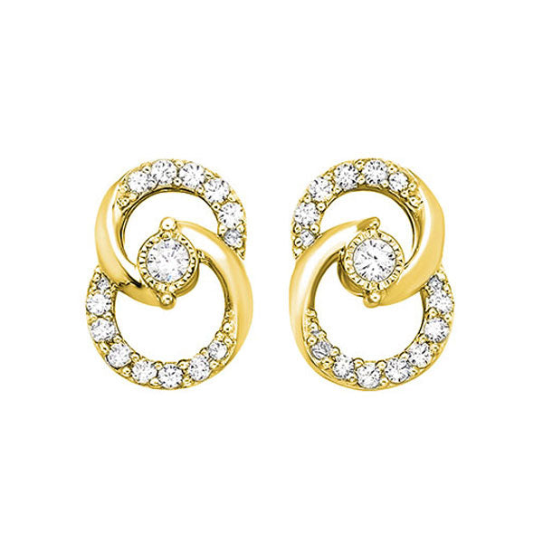 10Kt Yellow Gold Diamond 1/4Ctw Earring