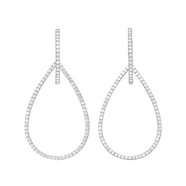 10Kt White Gold Diamond 1/2Ctw Earring