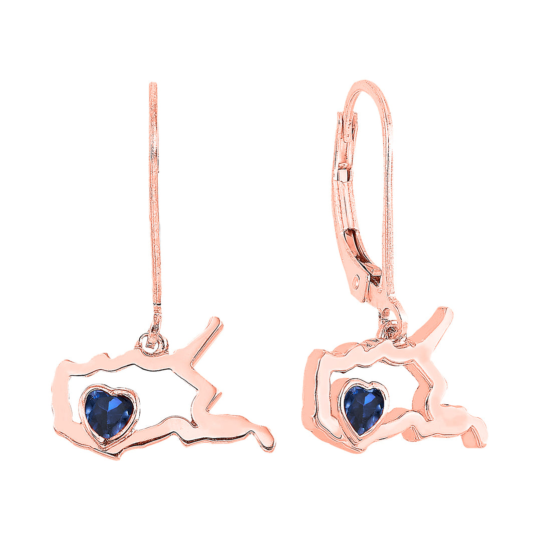 14Kt Rose Gold Sapphire 1/4Ctw Earring