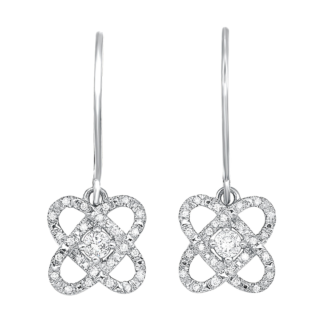 14Kt White Gold Diamond 1/4Ctw Earring