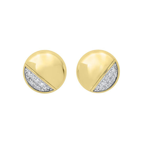 10Kt Yellow Gold Diamond 1/6Ctw Earring