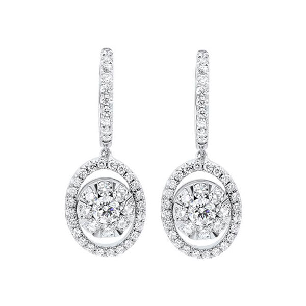 14Kt White Gold Diamond 1/2Ctw Earring