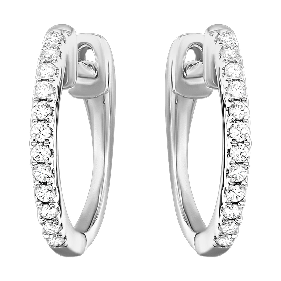 10Kt White Gold Diamond 1/10Ctw Earring