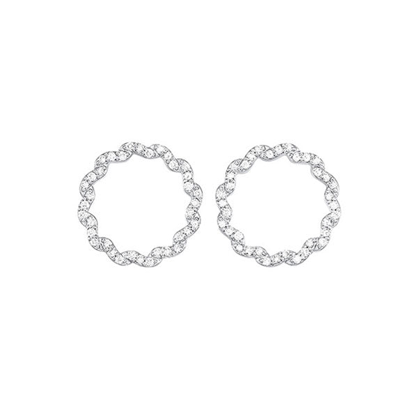 Silver Diamond 1/4Ctw Earring