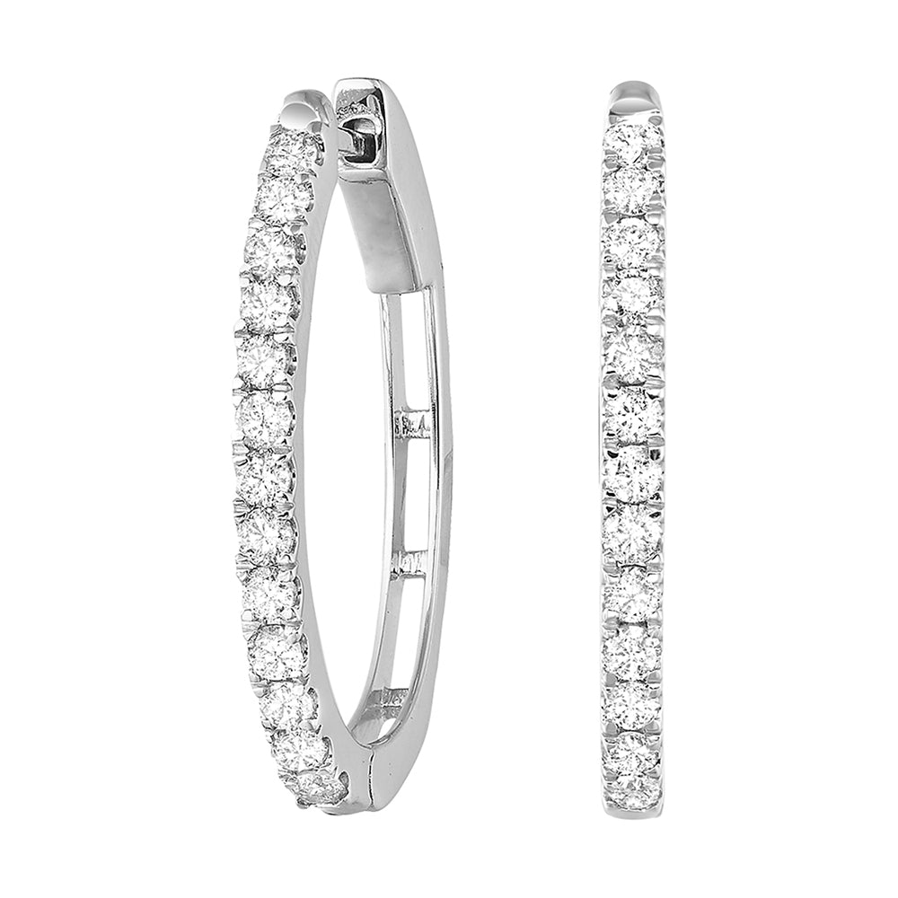 14Kt White Gold Diamond 1/4Ctw Earring