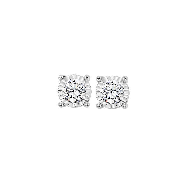 14Kt White Gold Diamond 1/10Ctw Earring