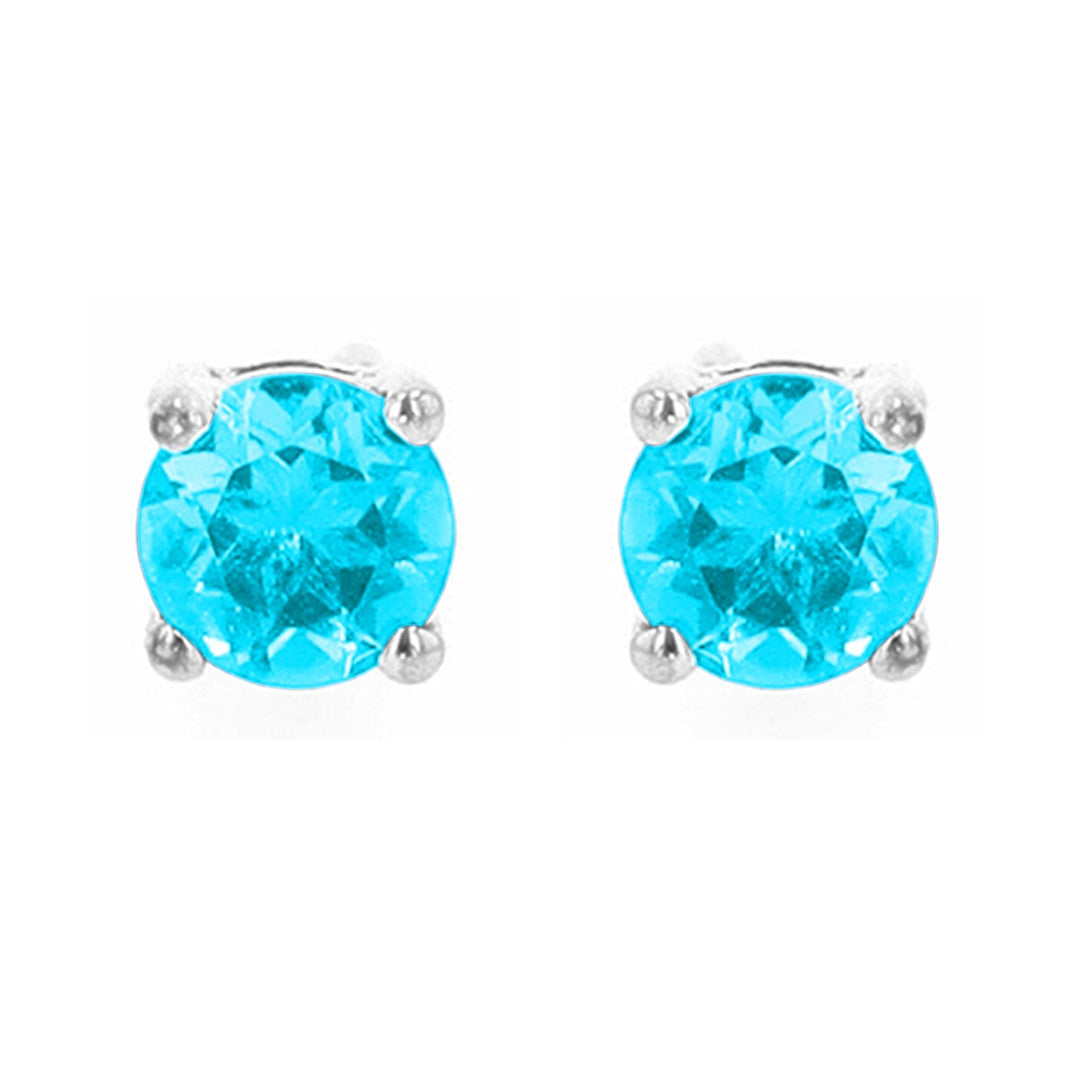 Silver Aquamarine 1/2Ctw Earring