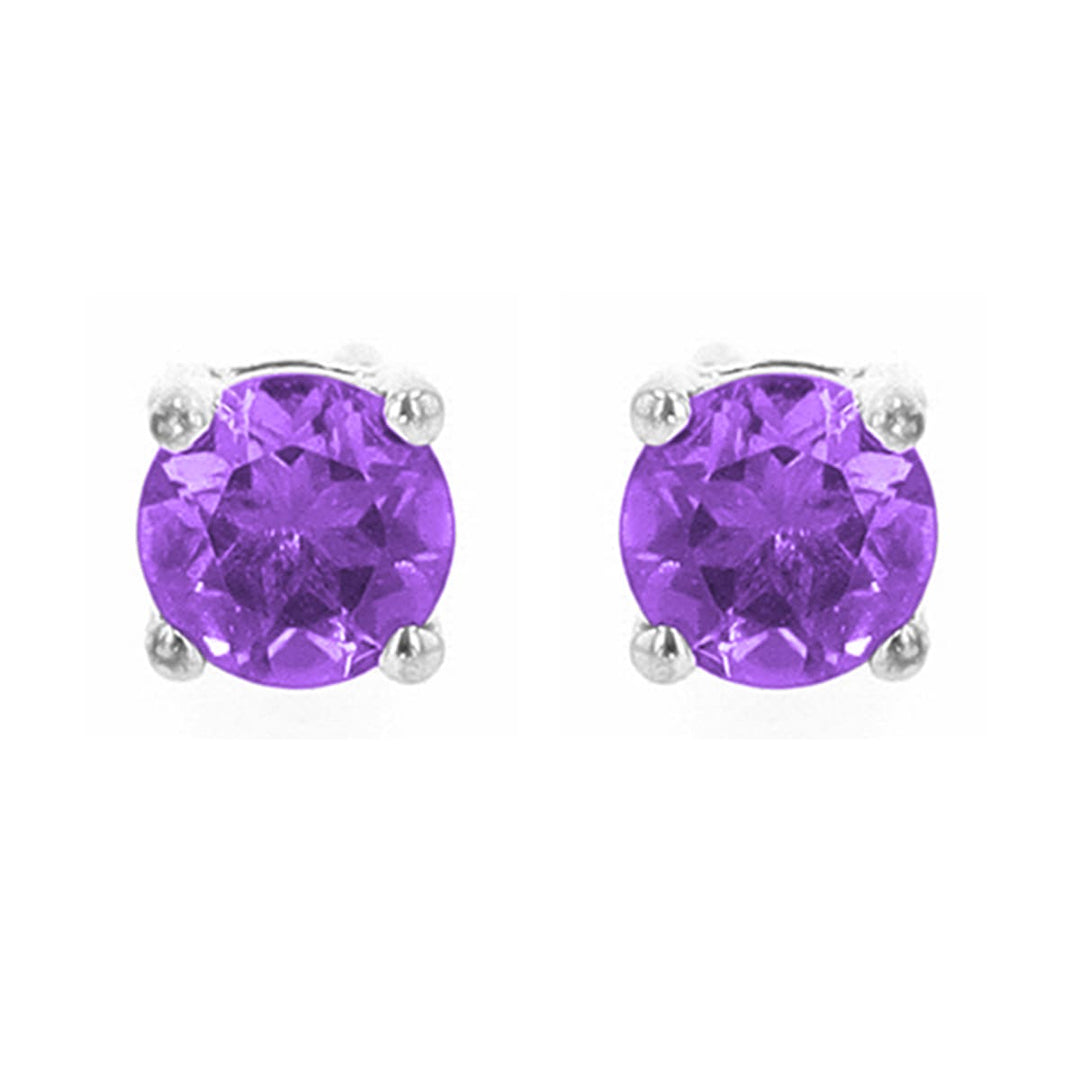 Silver Amethyst 3/8Ctw Earring