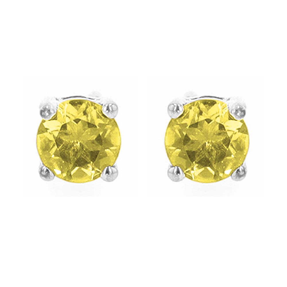 Silver Citrine 1/2Ctw Earring