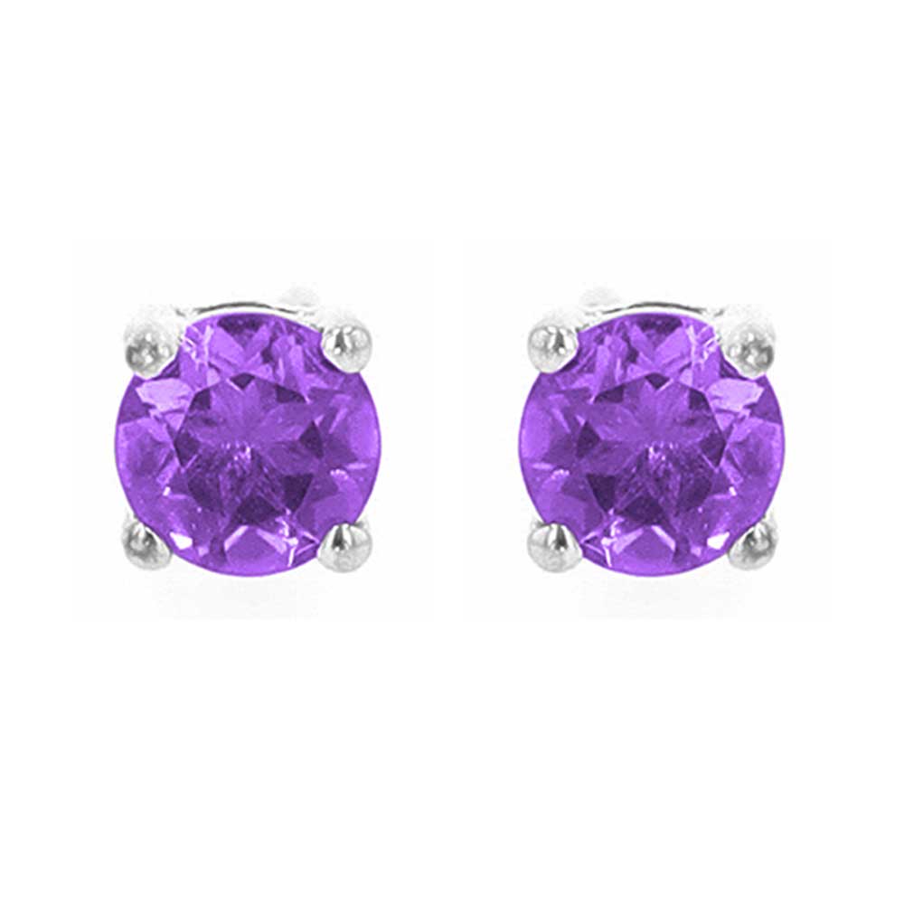 Silver Amethyst 3/8Ctw Earring