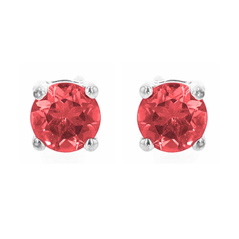 Silver Ruby 5/8Ctw Earring