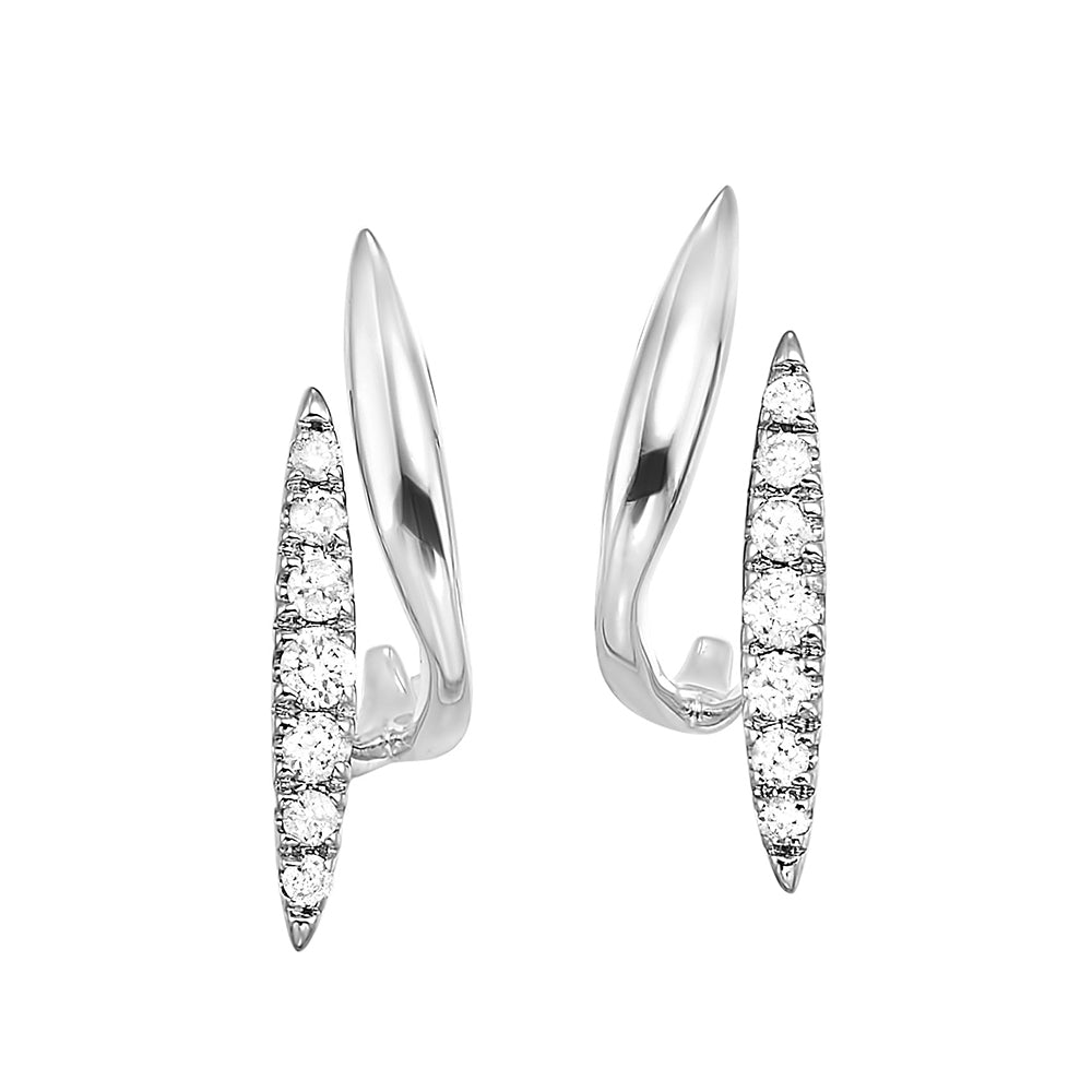 10Kt White Gold Diamond 1/5Ctw Earring