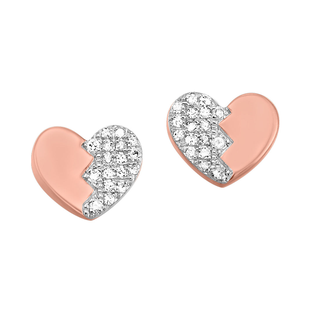 10Kt Rose Gold Diamond 1/8Ctw Earring