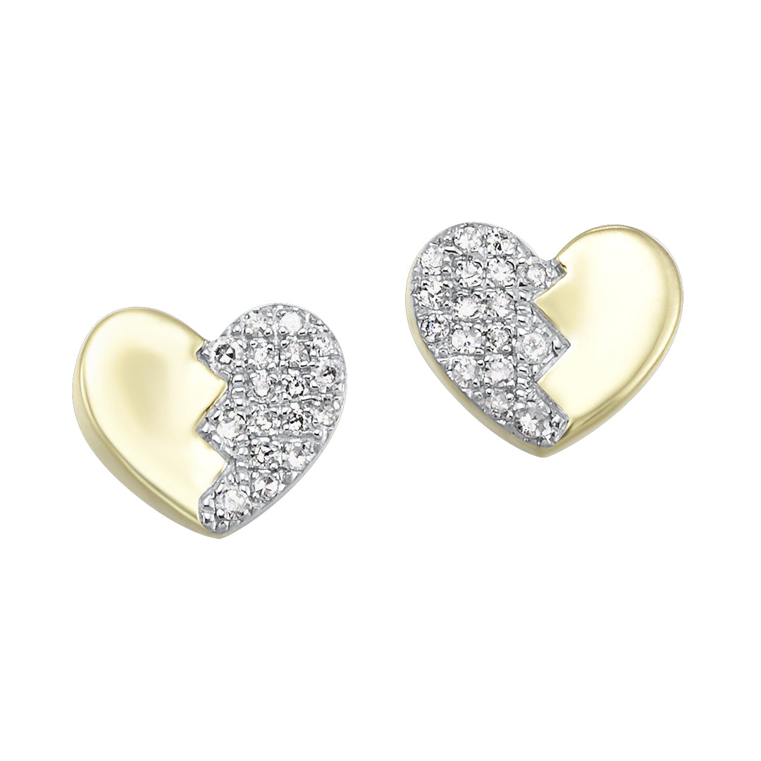 10Kt Yellow Gold Diamond 1/8Ctw Earring