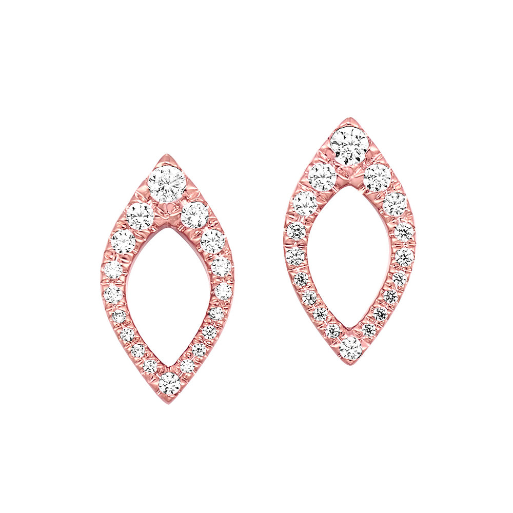 14Kt Rose Gold Diamond 1/4Ctw Earring